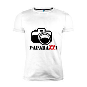 Мужская футболка премиум с принтом Paparazzi в Курске, 92% хлопок, 8% лайкра | приталенный силуэт, круглый вырез ворота, длина до линии бедра, короткий рукав | кадр | камера | папараци | папарацци | папараццифотограф | пленка | снимать | снимок | съемка | фото