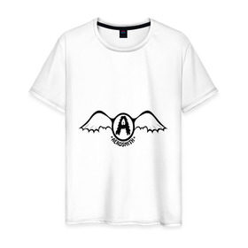 Мужская футболка хлопок с принтом Aerosmith в Курске, 100% хлопок | прямой крой, круглый вырез горловины, длина до линии бедер, слегка спущенное плечо. | айросмит
