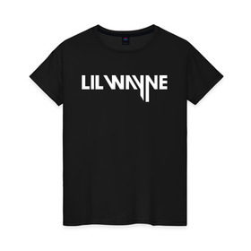 Женская футболка хлопок с принтом Lil Wayne в Курске, 100% хлопок | прямой крой, круглый вырез горловины, длина до линии бедер, слегка спущенное плечо | gangsta | gansta | hip | hip hop | hop | rap | реп | рэп | рэпчина | хип | хип хоп | хоп