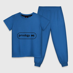 Детская пижама хлопок с принтом Prodigy лого с муравьем в Курске, 100% хлопок |  брюки и футболка прямого кроя, без карманов, на брюках мягкая резинка на поясе и по низу штанин
 | prodigy | логотип | продиджи | электронная музыка