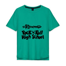 Мужская футболка хлопок Oversize с принтом Ramones - Rock n Roll High School в Курске, 100% хлопок | свободный крой, круглый ворот, “спинка” длиннее передней части | punk | ramones | rock | rock n roll high school | панк | песни | рамоунз | рок