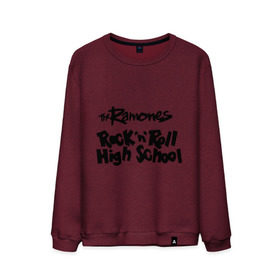 Мужской свитшот хлопок с принтом Ramones - Rock n Roll High School в Курске, 100% хлопок |  | punk | ramones | rock | rock n roll high school | панк | песни | рамоунз | рок