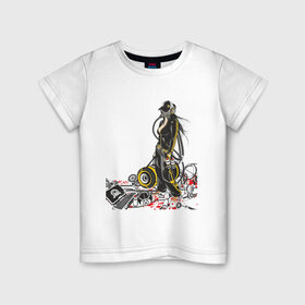 Детская футболка хлопок с принтом Mahcine в Курске, 100% хлопок | круглый вырез горловины, полуприлегающий силуэт, длина до линии бедер | club | electro | динамики | клуб | клубняк | электро | электронная музыка