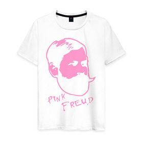 Мужская футболка хлопок с принтом Pink Freud в Курске, 100% хлопок | прямой крой, круглый вырез горловины, длина до линии бедер, слегка спущенное плечо. | dance | tecktonick | tektonic | tektonik | клуб | танцевать | тектоник | тиктоник | фрейд | электронная музыка