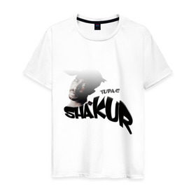 Мужская футболка хлопок с принтом Tupac Amaru Shakur в Курске, 100% хлопок | прямой крой, круглый вырез горловины, длина до линии бедер, слегка спущенное плечо. | 2pac | gangsta | gansta | hip | hip hop | hop | rap | реп | рэп | рэпчина | тупак | хип | хип хоп | хоп