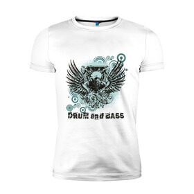 Мужская футболка премиум с принтом Drum and BASS KILLER в Курске, 92% хлопок, 8% лайкра | приталенный силуэт, круглый вырез ворота, длина до линии бедра, короткий рукав | dnb | бас | драм | музыкальные стили