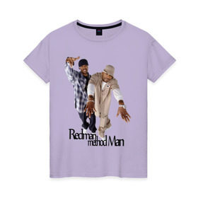 Женская футболка хлопок с принтом Redman and Method Man в Курске, 100% хлопок | прямой крой, круглый вырез горловины, длина до линии бедер, слегка спущенное плечо | gangsta | gansta | hip | hop | rap | рэп | рэпчина | хип | хоп