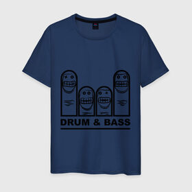 Мужская футболка хлопок с принтом Drum and Bass злые матрешки в Курске, 100% хлопок | прямой крой, круглый вырез горловины, длина до линии бедер, слегка спущенное плечо. | dnb | drum | басс | драм