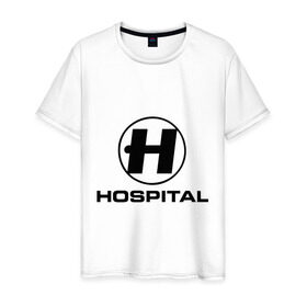 Мужская футболка хлопок с принтом Hospital логотип в Курске, 100% хлопок | прямой крой, круглый вырез горловины, длина до линии бедер, слегка спущенное плечо. | heavy metal | metal | rock | trash metal | группа | метал | музыка | рок | трэш метал | хеви метал