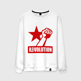 Мужской свитшот хлопок с принтом Revolution (2) в Курске, 100% хлопок |  | revolution | звезда | красная звезда | кулак | революция | рука