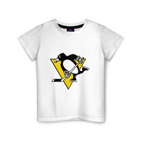 Детская футболка хлопок с принтом Pittsburgh Penguins Malkin 71 в Курске, 100% хлопок | круглый вырез горловины, полуприлегающий силуэт, длина до линии бедер | malkin | nhl | pittsburgh penguins | малкин | нхл | питсбург | хоккейный клуб