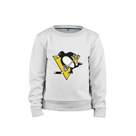 Детский свитшот хлопок с принтом Pittsburgh Penguins Malkin 71 в Курске, 100% хлопок | круглый вырез горловины, эластичные манжеты, пояс и воротник | malkin | nhl | pittsburgh penguins | малкин | нхл | питсбург | хоккейный клуб