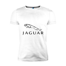 Мужская футболка премиум с принтом Jaguar в Курске, 92% хлопок, 8% лайкра | приталенный силуэт, круглый вырез ворота, длина до линии бедра, короткий рукав | jaguar | авто2012 | ягуар