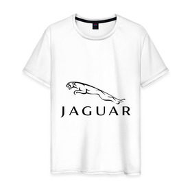 Мужская футболка хлопок с принтом Jaguar в Курске, 100% хлопок | прямой крой, круглый вырез горловины, длина до линии бедер, слегка спущенное плечо. | jaguar | авто2012 | ягуар