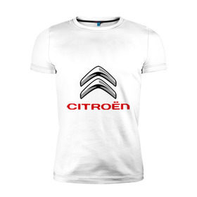 Мужская футболка премиум с принтом Citroen в Курске, 92% хлопок, 8% лайкра | приталенный силуэт, круглый вырез ворота, длина до линии бедра, короткий рукав | citroen | авто | авто2012 | автомобили | автомобиль | бренд | бренды | логотип | ситроен