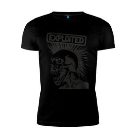 Мужская футболка премиум с принтом Exploited в Курске, 92% хлопок, 8% лайкра | приталенный силуэт, круглый вырез ворота, длина до линии бедра, короткий рукав | exploid | hardcore | punk | rock | панк | рок | рок группы | хард