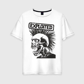 Женская футболка хлопок Oversize с принтом Exploited в Курске, 100% хлопок | свободный крой, круглый ворот, спущенный рукав, длина до линии бедер
 | exploid | hardcore | punk | rock | панк | рок | рок группы | хард