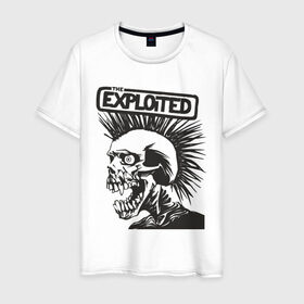 Мужская футболка хлопок с принтом Exploited в Курске, 100% хлопок | прямой крой, круглый вырез горловины, длина до линии бедер, слегка спущенное плечо. | exploid | hardcore | punk | rock | панк | рок | рок группы | хард
