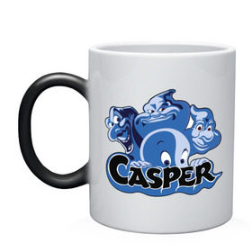 Кружка хамелеон с принтом Casper в Курске, керамика | меняет цвет при нагревании, емкость 330 мл | casper | каспер | мультик | привидение