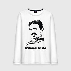 Мужской лонгслив хлопок с принтом Nikola Tesla в Курске, 100% хлопок |  | Тематика изображения на принте: nikola tesla | знаменитая личность | знаменитость | никола тесла | портрет | тесла | ученый | физик