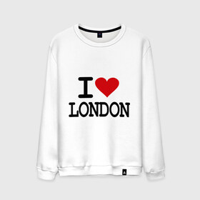 Мужской свитшот хлопок с принтом I love London в Курске, 100% хлопок |  | лондон