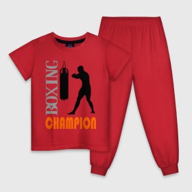 Детская пижама хлопок с принтом Boxing champion в Курске, 100% хлопок |  брюки и футболка прямого кроя, без карманов, на брюках мягкая резинка на поясе и по низу штанин
 | емельяненко