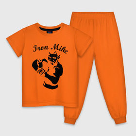Детская пижама хлопок с принтом Майк Тайсон в Курске, 100% хлопок |  брюки и футболка прямого кроя, без карманов, на брюках мягкая резинка на поясе и по низу штанин
 | mike tyson | железный майк