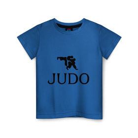 Детская футболка хлопок с принтом Дзюдо в Курске, 100% хлопок | круглый вырез горловины, полуприлегающий силуэт, длина до линии бедер | Тематика изображения на принте: дзюдо