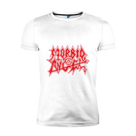 Мужская футболка премиум с принтом Morbid Angel в Курске, 92% хлопок, 8% лайкра | приталенный силуэт, круглый вырез ворота, длина до линии бедра, короткий рукав | death metal