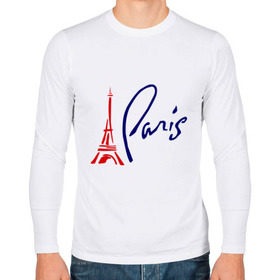 Мужской лонгслив хлопок с принтом Paris (3) в Курске, 100% хлопок |  | france | paris | европа | париж | франция | французский | эйфелева башня