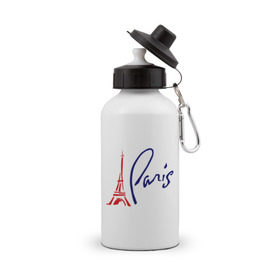 Бутылка спортивная с принтом Paris (3) в Курске, металл | емкость — 500 мл, в комплекте две пластиковые крышки и карабин для крепления | france | paris | европа | париж | франция | французский | эйфелева башня