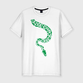 Мужская футболка премиум с принтом Alice Cooper змея в Курске, 92% хлопок, 8% лайкра | приталенный силуэт, круглый вырез ворота, длина до линии бедра, короткий рукав | alice cooper | rock | змейка | змея | музыка | панк | рок | элис купер | элис купер змея