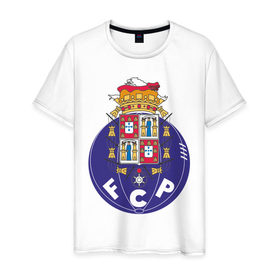 Мужская футболка хлопок с принтом Porto_FC в Курске, 100% хлопок | прямой крой, круглый вырез горловины, длина до линии бедер, слегка спущенное плечо. | болельщикам | матч | сборная | спорт | фанатам | фк | футбол | футболист | чемпионат