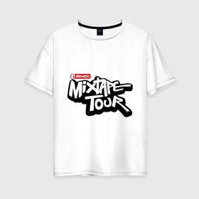 Женская футболка хлопок Oversize с принтом AND1 Mixtape tour в Курске, 100% хлопок | свободный крой, круглый ворот, спущенный рукав, длина до линии бедер
 | mixtape tour | баскетбольный тур | микстейп тур