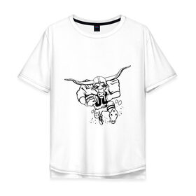 Мужская футболка хлопок Oversize с принтом Chicago bulls в Курске, 100% хлопок | свободный крой, круглый ворот, “спинка” длиннее передней части | американский футбол | регби