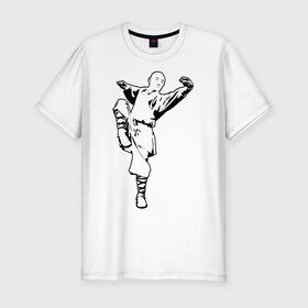 Мужская футболка премиум с принтом Кунг-фу в Курске, 92% хлопок, 8% лайкра | приталенный силуэт, круглый вырез ворота, длина до линии бедра, короткий рукав | 