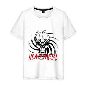 Мужская футболка хлопок с принтом Heavy metal (2) в Курске, 100% хлопок | прямой крой, круглый вырез горловины, длина до линии бедер, слегка спущенное плечо. | Тематика изображения на принте: 