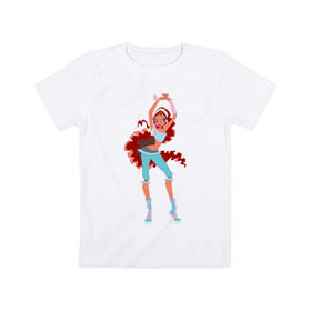 Детская футболка хлопок с принтом Лейла в Курске, 100% хлопок | круглый вырез горловины, полуприлегающий силуэт, длина до линии бедер | winx | винкс | лейлалейла