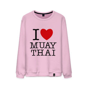 Мужской свитшот хлопок с принтом I love Muay Thai в Курске, 100% хлопок |  | муай тай