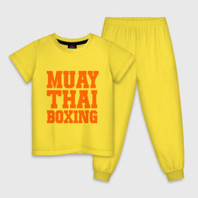 Детская пижама хлопок с принтом Muay Thai Boxing в Курске, 100% хлопок |  брюки и футболка прямого кроя, без карманов, на брюках мягкая резинка на поясе и по низу штанин
 | Тематика изображения на принте: емельяненко | муай тай