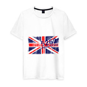 Мужская футболка хлопок с принтом England Urban flag в Курске, 100% хлопок | прямой крой, круглый вырез горловины, длина до линии бедер, слегка спущенное плечо. | 5262 | england | gb | uk | urban style | англия | британия | британский флаг | великобритания | флаги