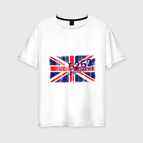 Женская футболка хлопок Oversize с принтом England Urban flag в Курске, 100% хлопок | свободный крой, круглый ворот, спущенный рукав, длина до линии бедер
 | 5262 | england | gb | uk | urban style | англия | британия | британский флаг | великобритания | флаги
