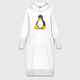 Платье удлиненное хлопок с принтом Linux (7) в Курске,  |  | пингвин