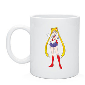 Кружка с принтом Sailor moon (1) в Курске, керамика | объем — 330 мл, диаметр — 80 мм. Принт наносится на бока кружки, можно сделать два разных изображения | Тематика изображения на принте: аниме | сейлор мун | сэйлор мун