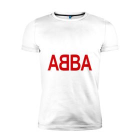 Мужская футболка премиум с принтом ABBA в Курске, 92% хлопок, 8% лайкра | приталенный силуэт, круглый вырез ворота, длина до линии бедра, короткий рукав | Тематика изображения на принте: 70е | 80е | abba | абба | группа | квартет | музыка | музыкальные группы | поп музыка