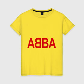 Женская футболка хлопок с принтом ABBA в Курске, 100% хлопок | прямой крой, круглый вырез горловины, длина до линии бедер, слегка спущенное плечо | 70е | 80е | abba | абба | группа | квартет | музыка | музыкальные группы | поп музыка
