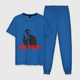 Мужская пижама хлопок с принтом Max Payne (2) в Курске, 100% хлопок | брюки и футболка прямого кроя, без карманов, на брюках мягкая резинка на поясе и по низу штанин
 | Тематика изображения на принте: max payne | shooter | макс пейн | стрелялка | шутер