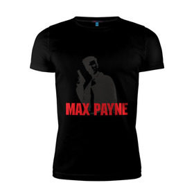 Мужская футболка премиум с принтом Max Payne (2) в Курске, 92% хлопок, 8% лайкра | приталенный силуэт, круглый вырез ворота, длина до линии бедра, короткий рукав | max payne | shooter | макс пейн | стрелялка | шутер