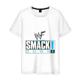 Мужская футболка хлопок с принтом SmackDown 2 в Курске, 100% хлопок | прямой крой, круглый вырез горловины, длина до линии бедер, слегка спущенное плечо. | 