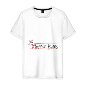 Мужская футболка хлопок с принтом Extreme Rules в Курске, 100% хлопок | прямой крой, круглый вырез горловины, длина до линии бедер, слегка спущенное плечо. | 